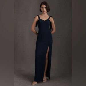NWT- Anthropologie- BHLDN ANTONIA GEORGETTE DRESS- midnight blue